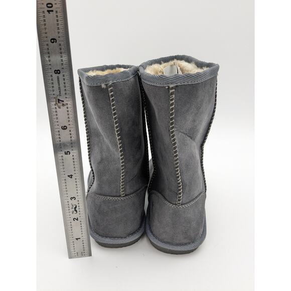 Harper Canyon Girls Winter Snow Boots Pull-On Faux Fur Lined Gray Size 3 EU18.5 - Picture 4 of 14